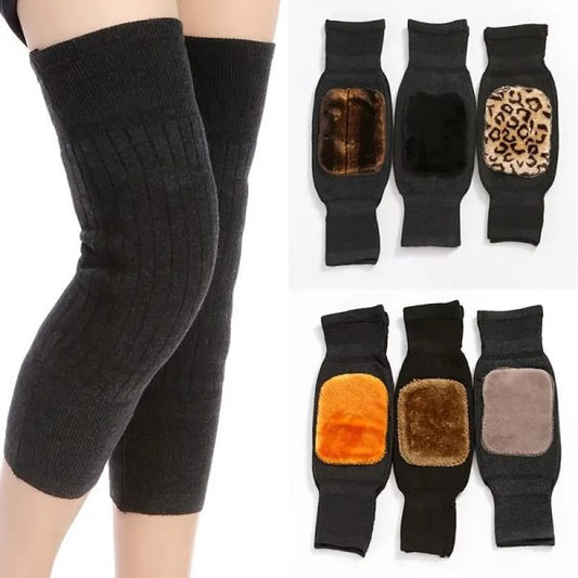 Winter Warm Thermal Knee Warmers Velvet Knee Protector